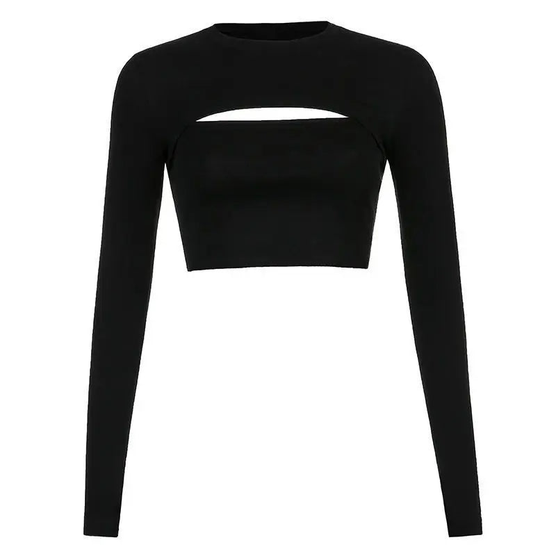 Long sleeved crop top for women - KVM-PRIME
