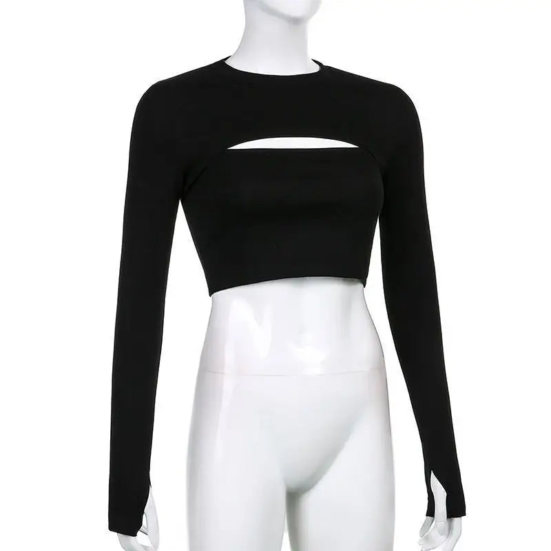 Long sleeved crop top for women - KVM-PRIME