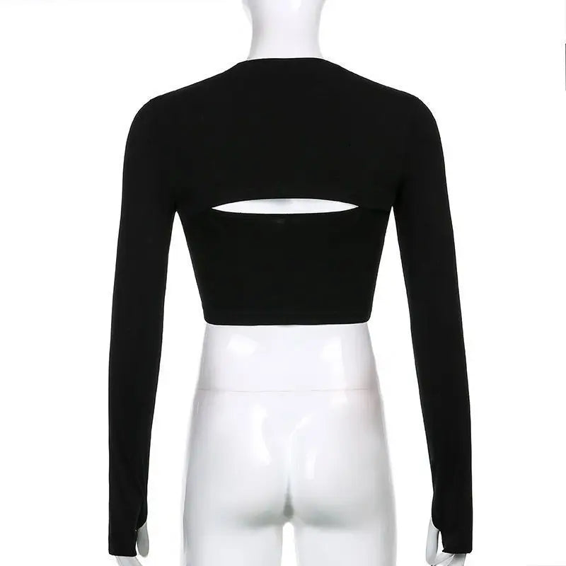 Long sleeved crop top for women - KVM-PRIME